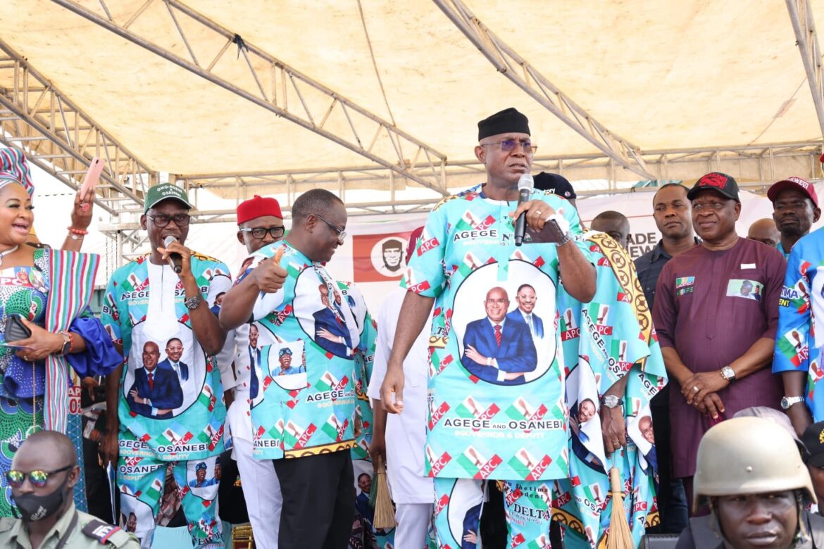 OMO-AGEGE IN PHOTO FINISH CONCLUSION OF DELTA CENTRAL CAMPAIGN…SAYS VICTORY IS SURE