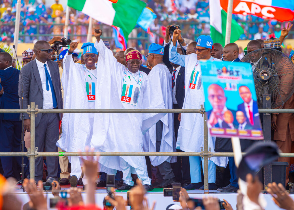 I’LL WORK HARD TO MAKE NIGERIA BETTER, TINUBU PLEDGES AS APC WINDS UP PRESIDENTIAL RALLIES IN LAGOS