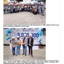 Julius Berger Lagos Facility Works (LFW) hits record 3million safe man-hours, gets Group MD’s Award