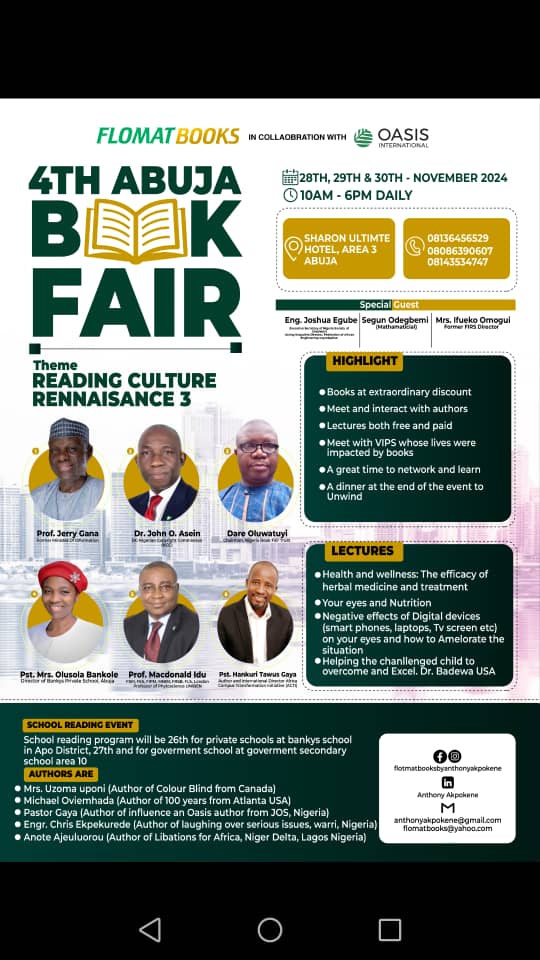 BOOK FAIR OPENS IN ABUJA